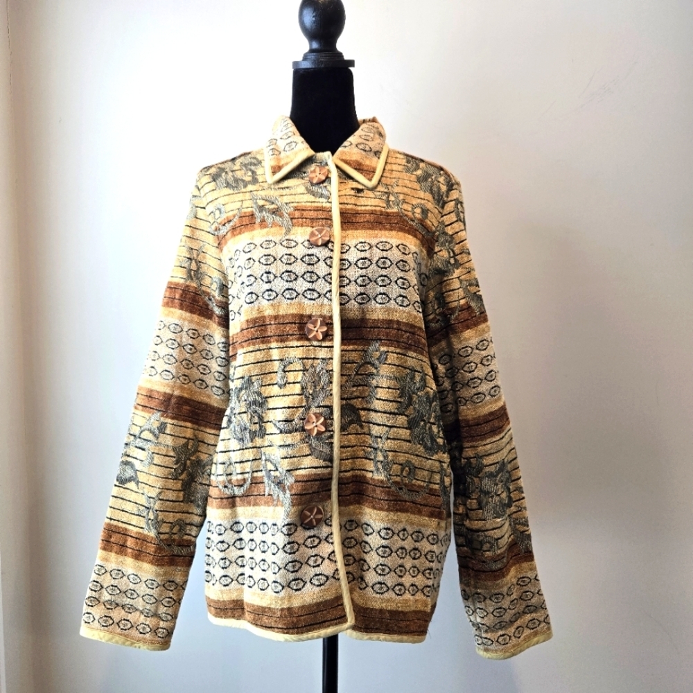 Women's Blazer Tapestry Jacket Eclectic Grandpa Unique Woven Rug